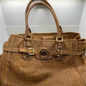 Michael Kors Large Tote Mocha Ostrich Leather